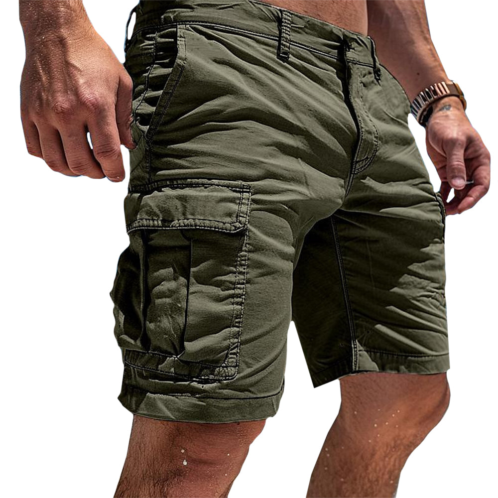 Leichte Baumwoll-Cargoshorts mit Taschen für Herren – ganztägiger Komfort