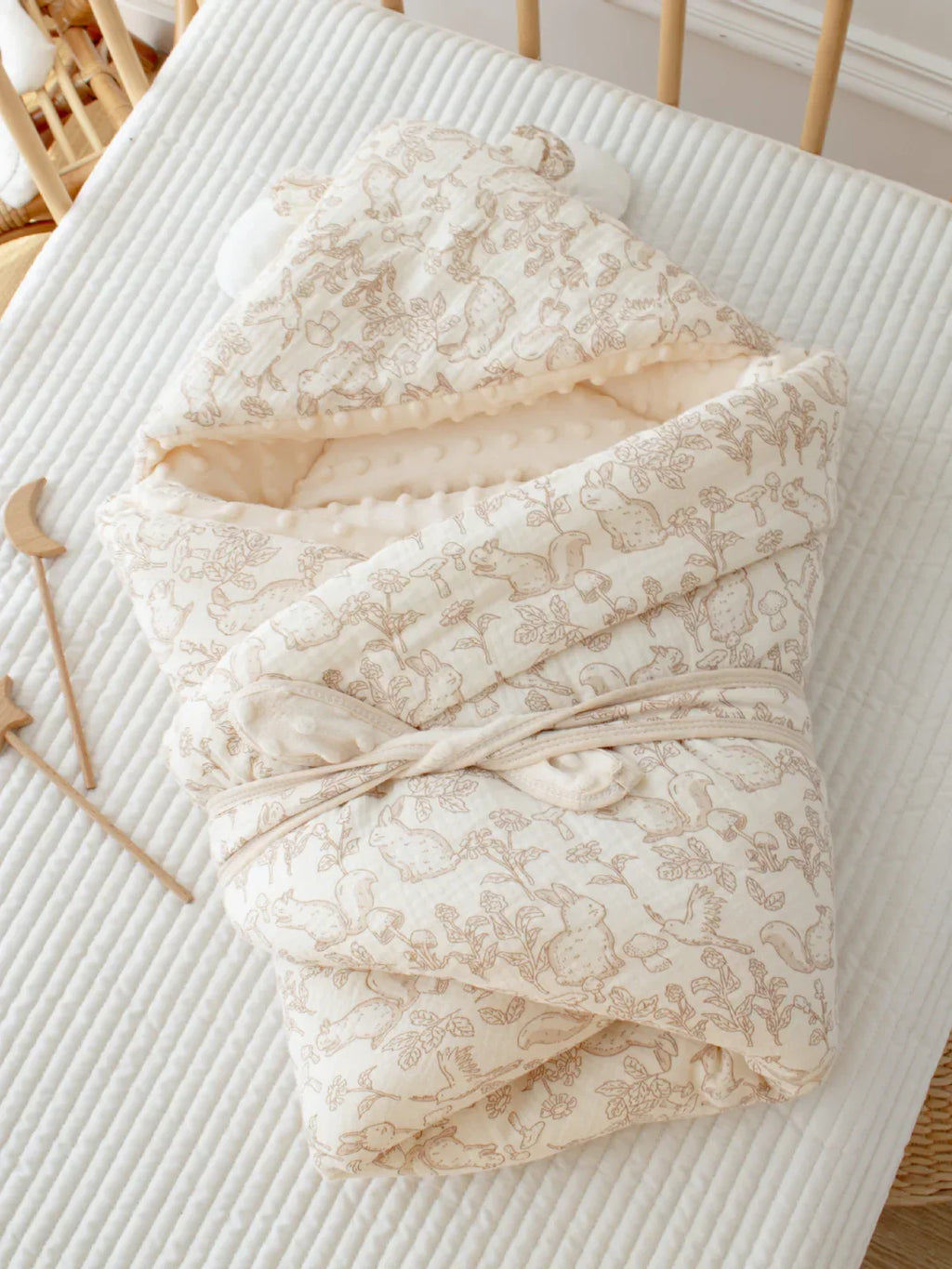Cotton Swaddling Blanket 620g For Babies And Newborns