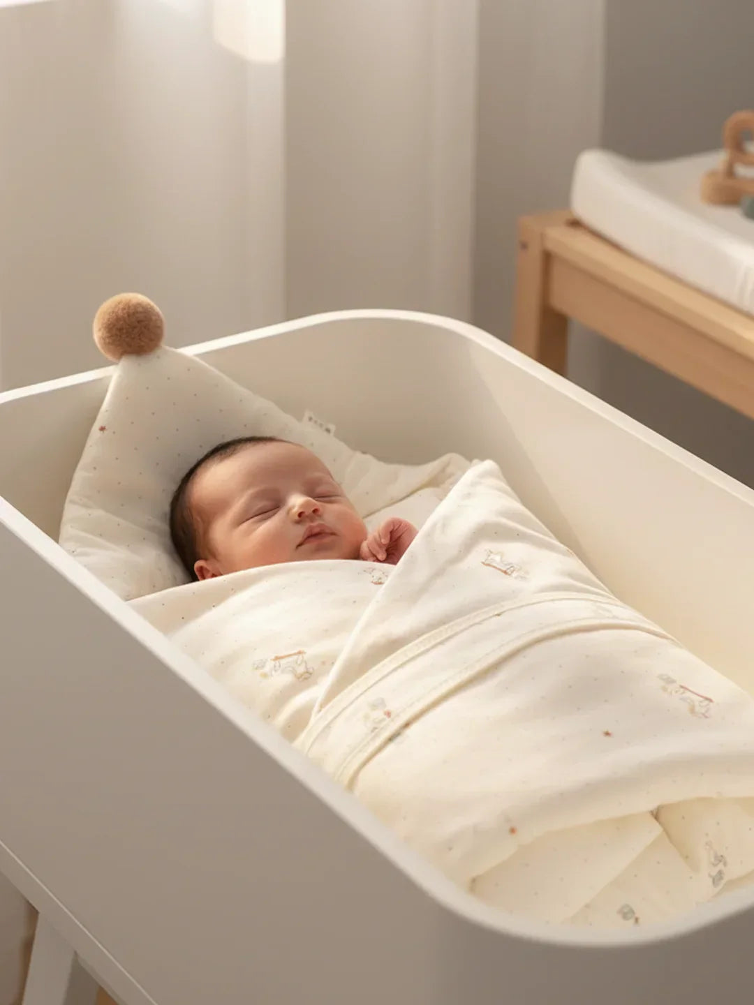 Cotton Swaddling Blanket 600g For Baby Sleep Essentials