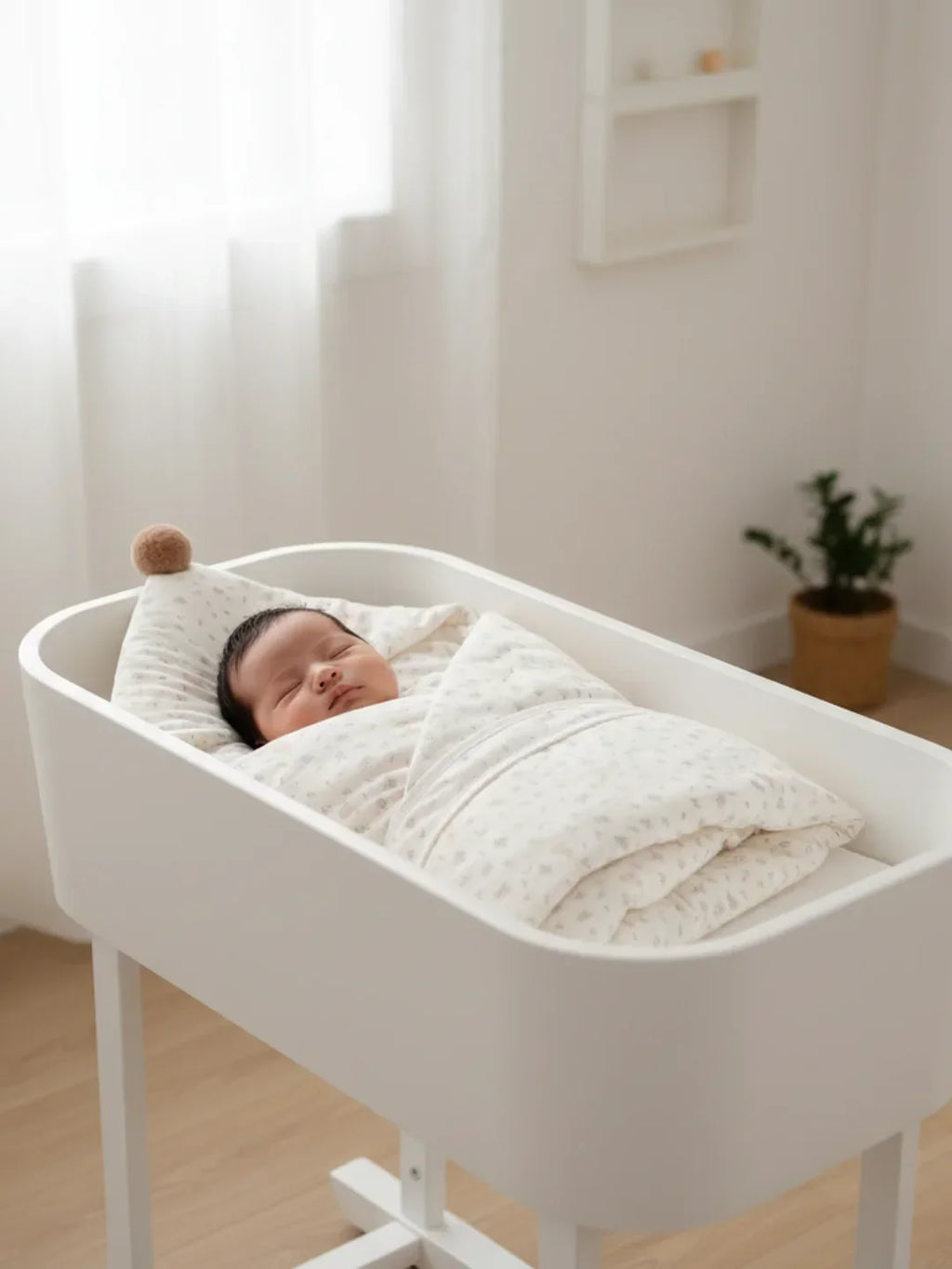 Cotton Swaddling Blanket 600g For Baby Sleep Essentials