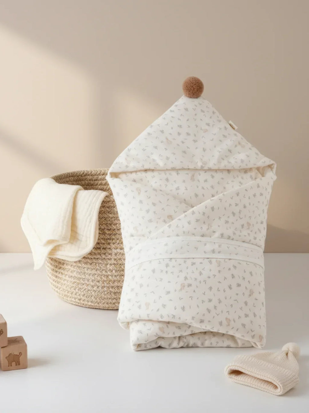 Cotton Swaddling Blanket 600g For Baby Sleep Essentials