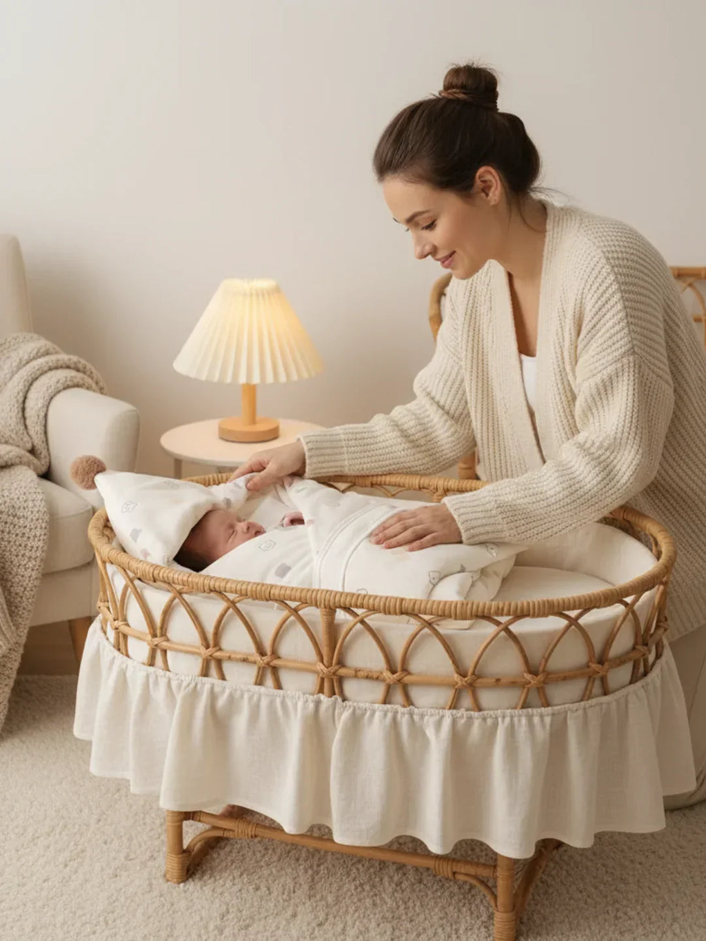 Cotton Swaddling Blanket 600g For Baby Sleep Essentials