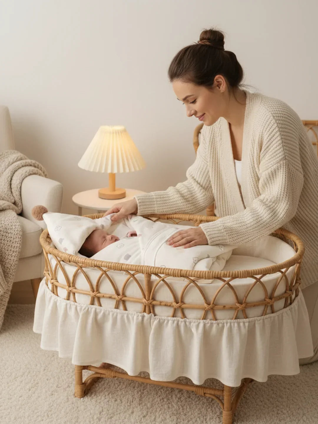Cotton Swaddling Blanket 600g For Baby Sleep Essentials