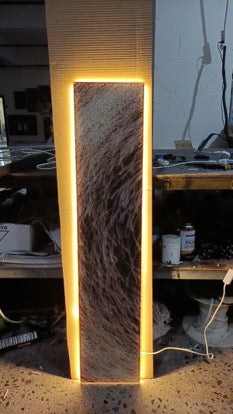 Ardena Leinwand Streifen Wandleuchte