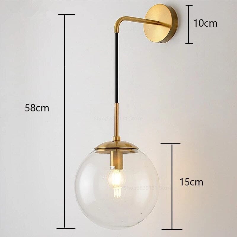 Lunara Glas-Wandlampe