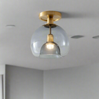 AstraLume gråt glas loftslampe til gange og indgange minimalistisk design