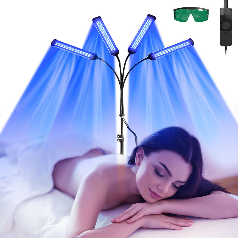 Lampu Tanning Rumah dengan Cahaya Biru Dwi 460nm dan 480nm untuk Kegunaan Seluruh Badan dan Sasaran Cepat