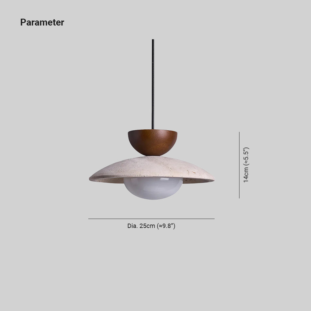 Candeeiros suspensos Aurea em travertino para sala de jantar e corredores