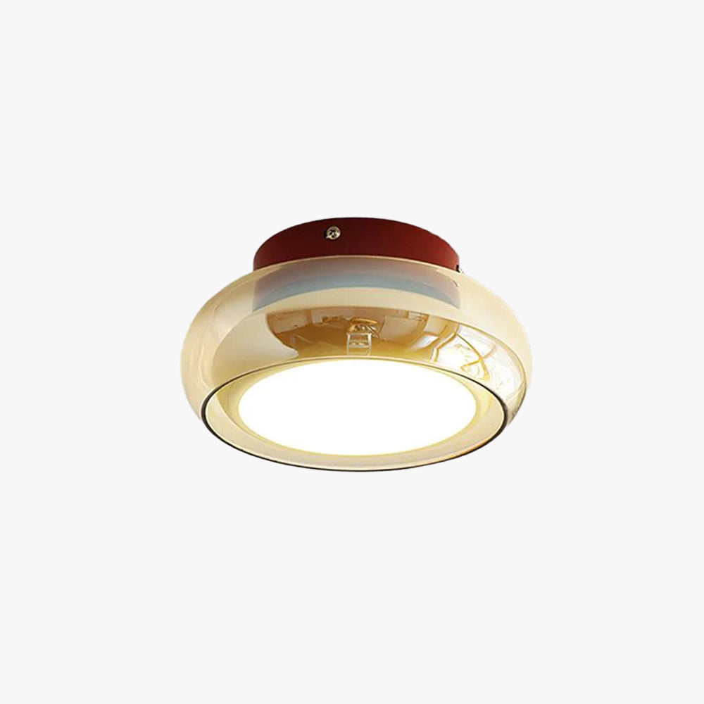 LumaNova Vintage Glas Infälld Taklampa i Cognac Band