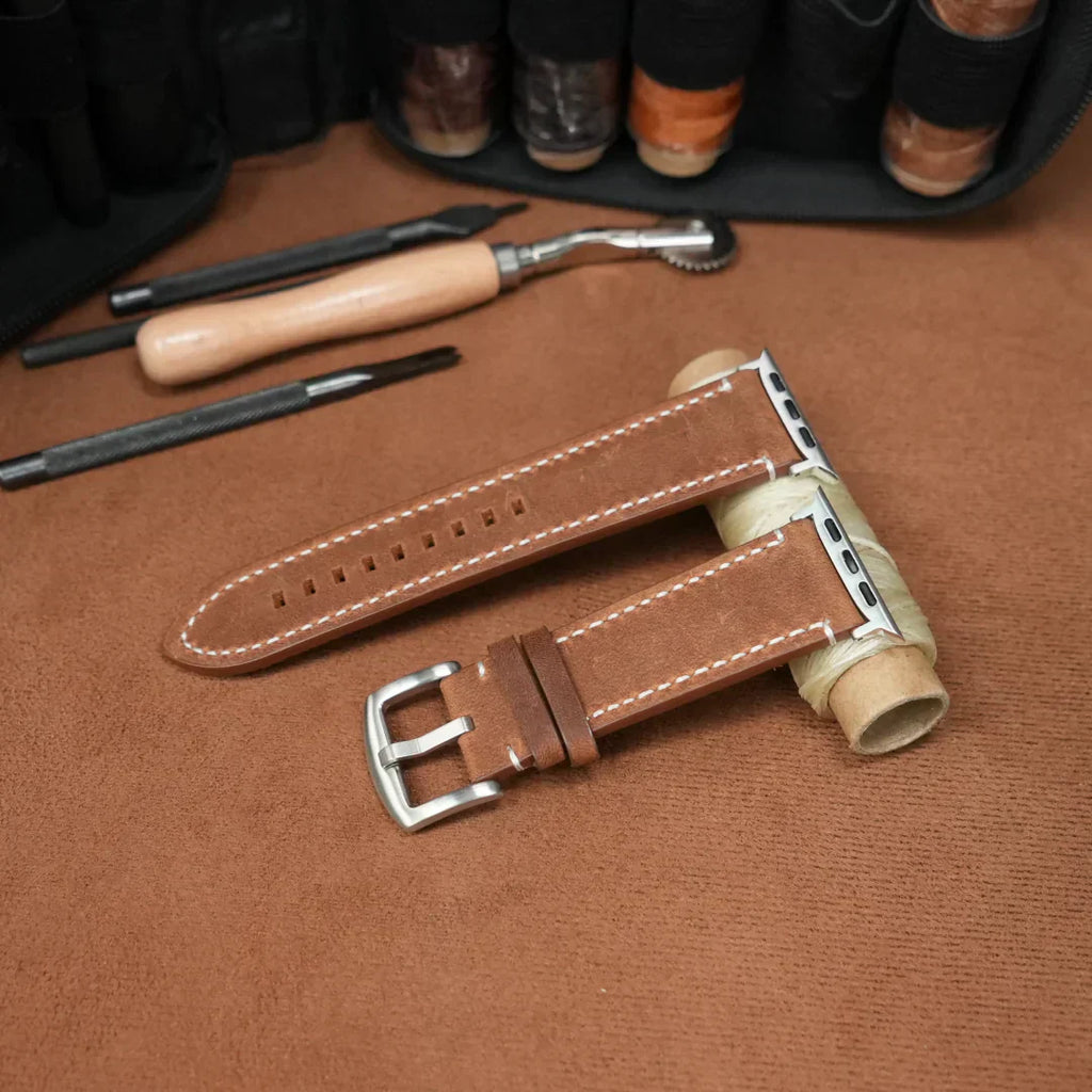 Bracelet en cuir vintage de luxe Avela pour Apple Watch | Petprovac