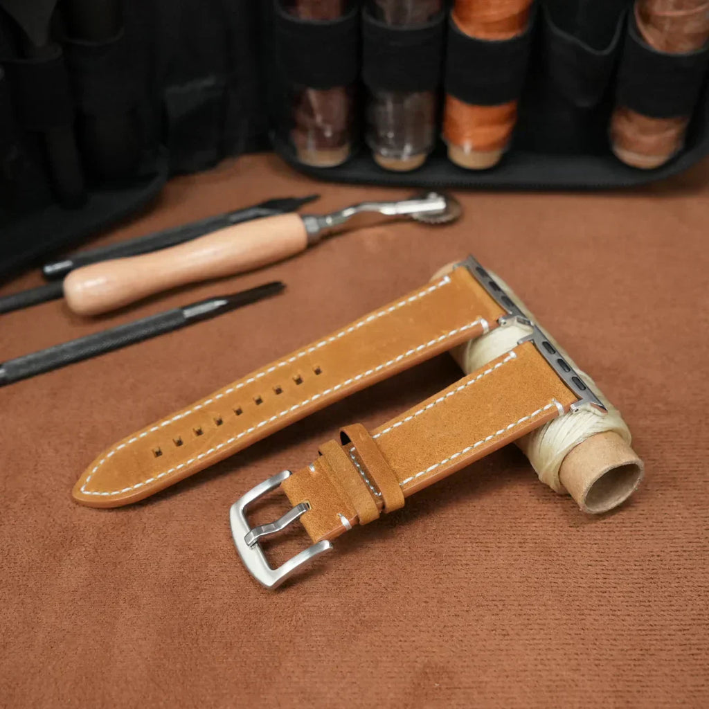 Bracelet en cuir vintage de luxe Avela pour Apple Watch | Petprovac