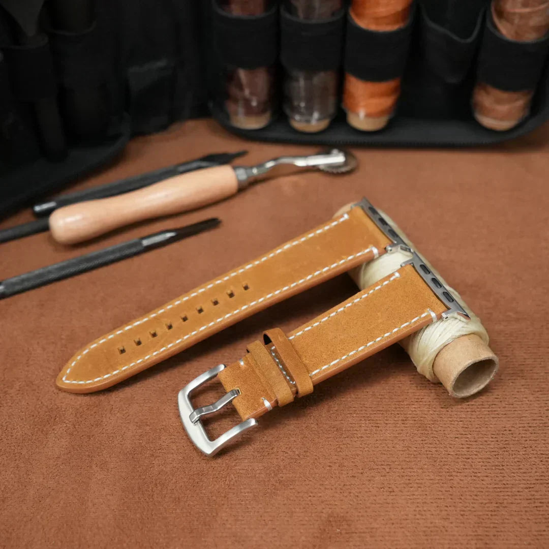 Bracelet en cuir vintage de luxe Avela pour Apple Watch | Petprovac