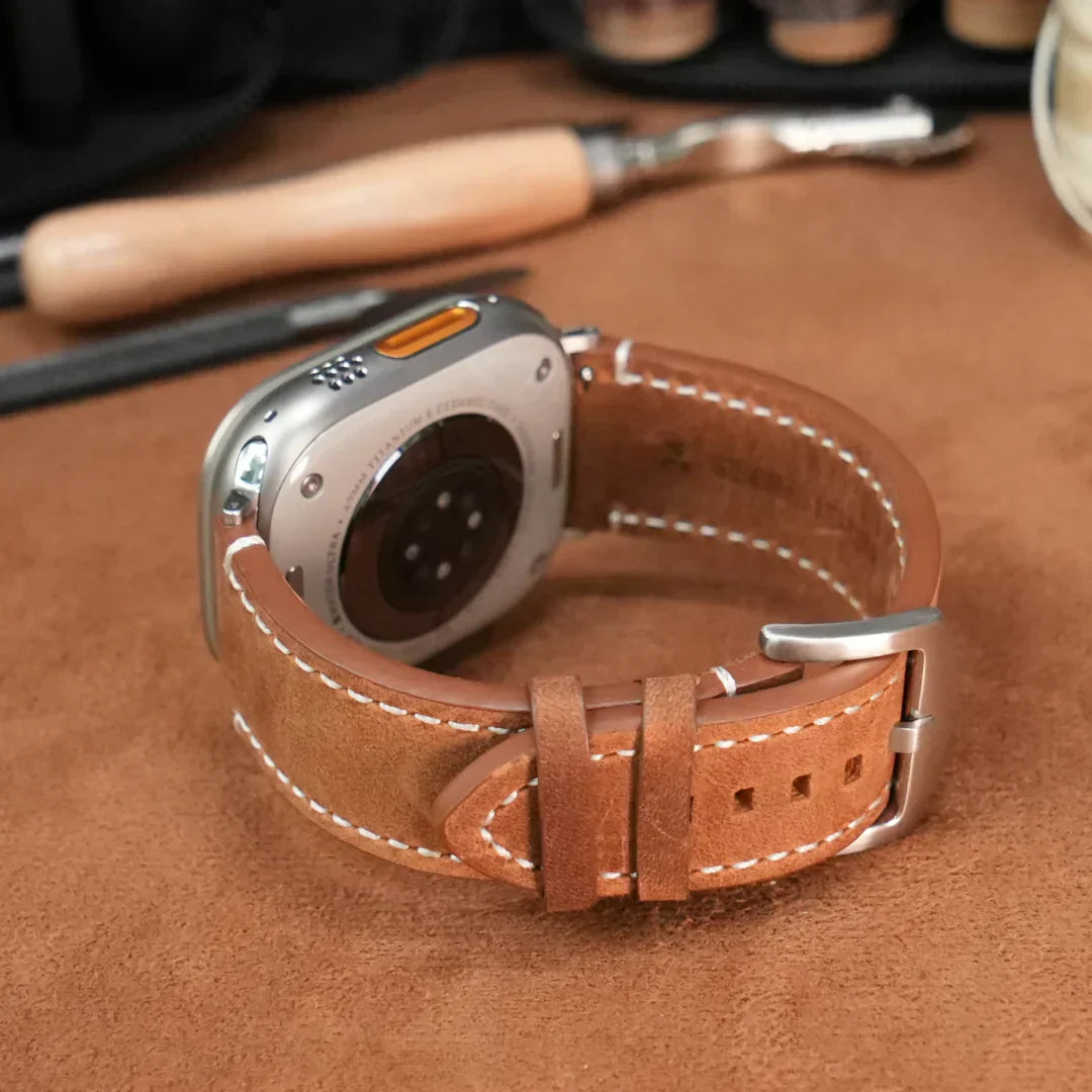 Bracelet en cuir vintage de luxe Avela pour Apple Watch | Petprovac