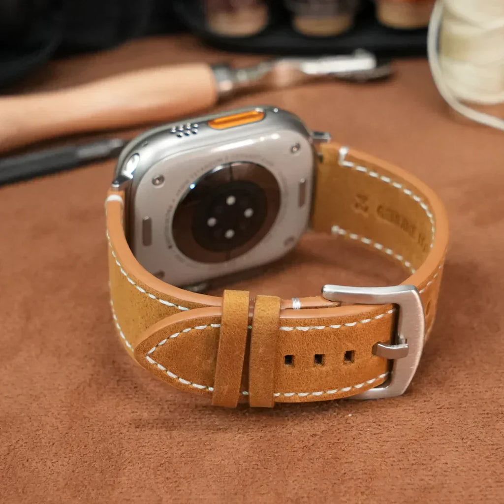 Bracelet en cuir vintage de luxe Avela pour Apple Watch | Petprovac