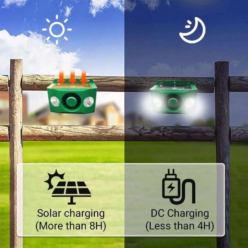 Animal defense alarm lights with loud alarm signal