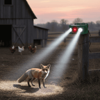 Animal defense alarm lights with loud alarm signal