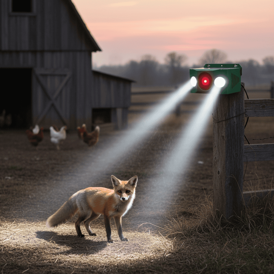 Animal defense alarm lights with loud alarm signal