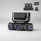 360-Grad-Dashcam mit vier Kanälen, Full HD, WLAN, Nachtsicht