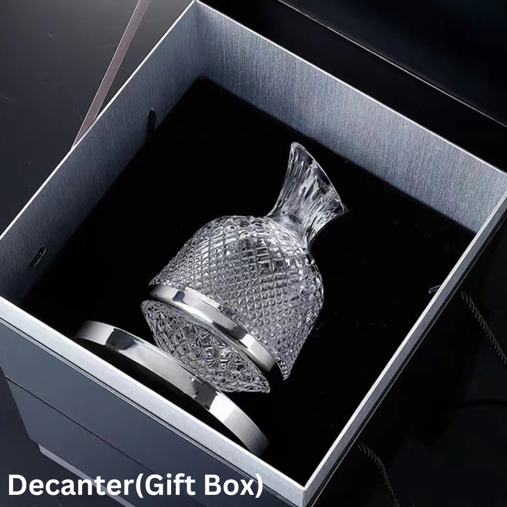 Luminara Decantor rotativ din cristal suflat manual, cu rotație de 360 de grade