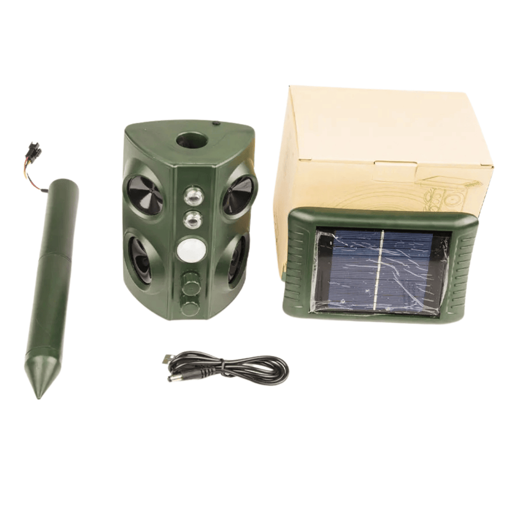 Triple-Action Solar Deer Deterrent for Gardens, Orchards & Fields