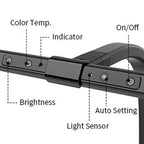 AeroClip LED asztali lámpa modern otthoni irodához állítható fénycsíkkal