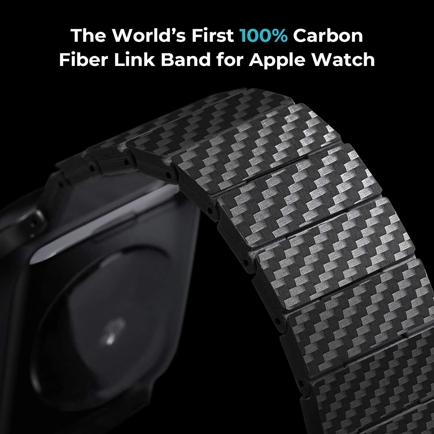 Kirrea Carbon Fiber Smartwatch-band met slanke aramidevezel beschermhoes
