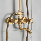 Marlen Classic Antique Brass In-Wall Shower System for Bathroom and Outdoor Use | Petprovac