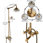 Marlen Classic Antique Brass In-Wall Shower System for Bathroom and Outdoor Use | Petprovac