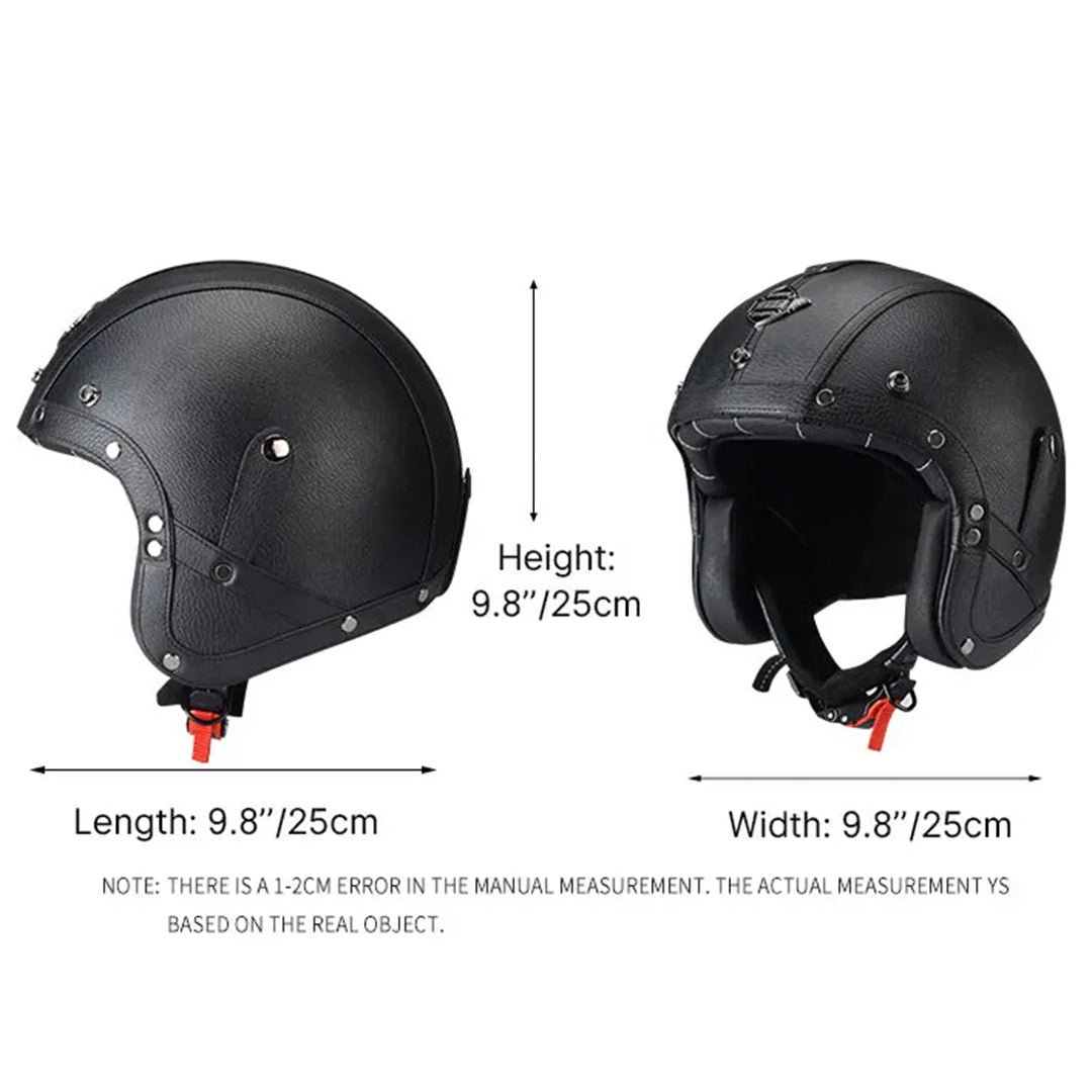 DOT ve ECE Sertifikalı MotoJet Vintage Chopper Kaskı