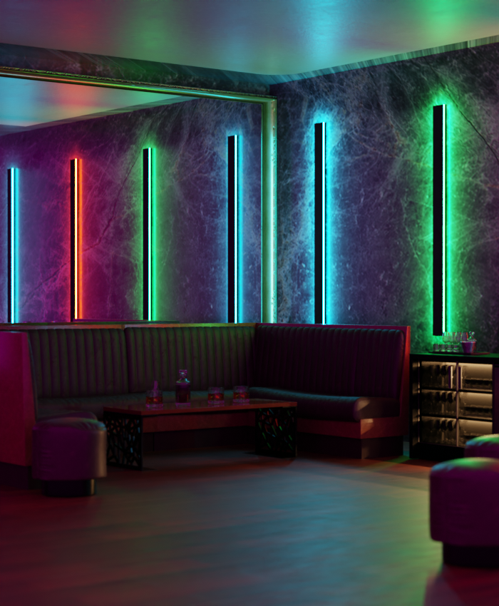 LumaHaven RGB vanntett vegglampe for innendørs og utendørs bruk