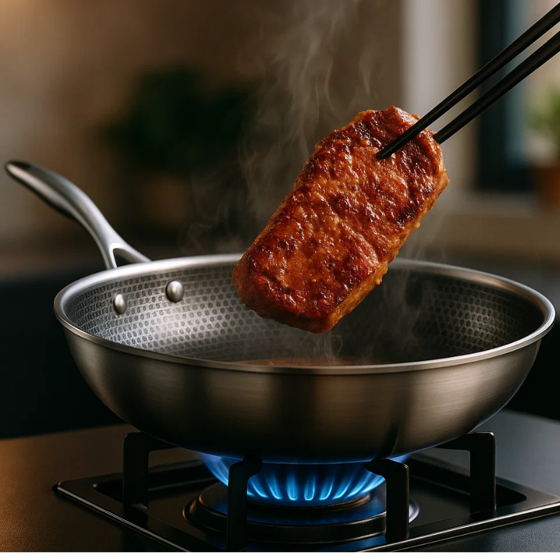 Kirrea ergonomisk nonstick-pande i rustfrit stål, til alle kogeplader