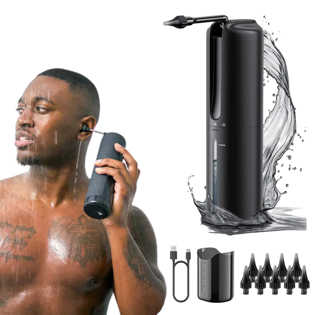 QuellWave Pembilas Telinga Pro Dengan Urutan Air Jet Tiga Kali