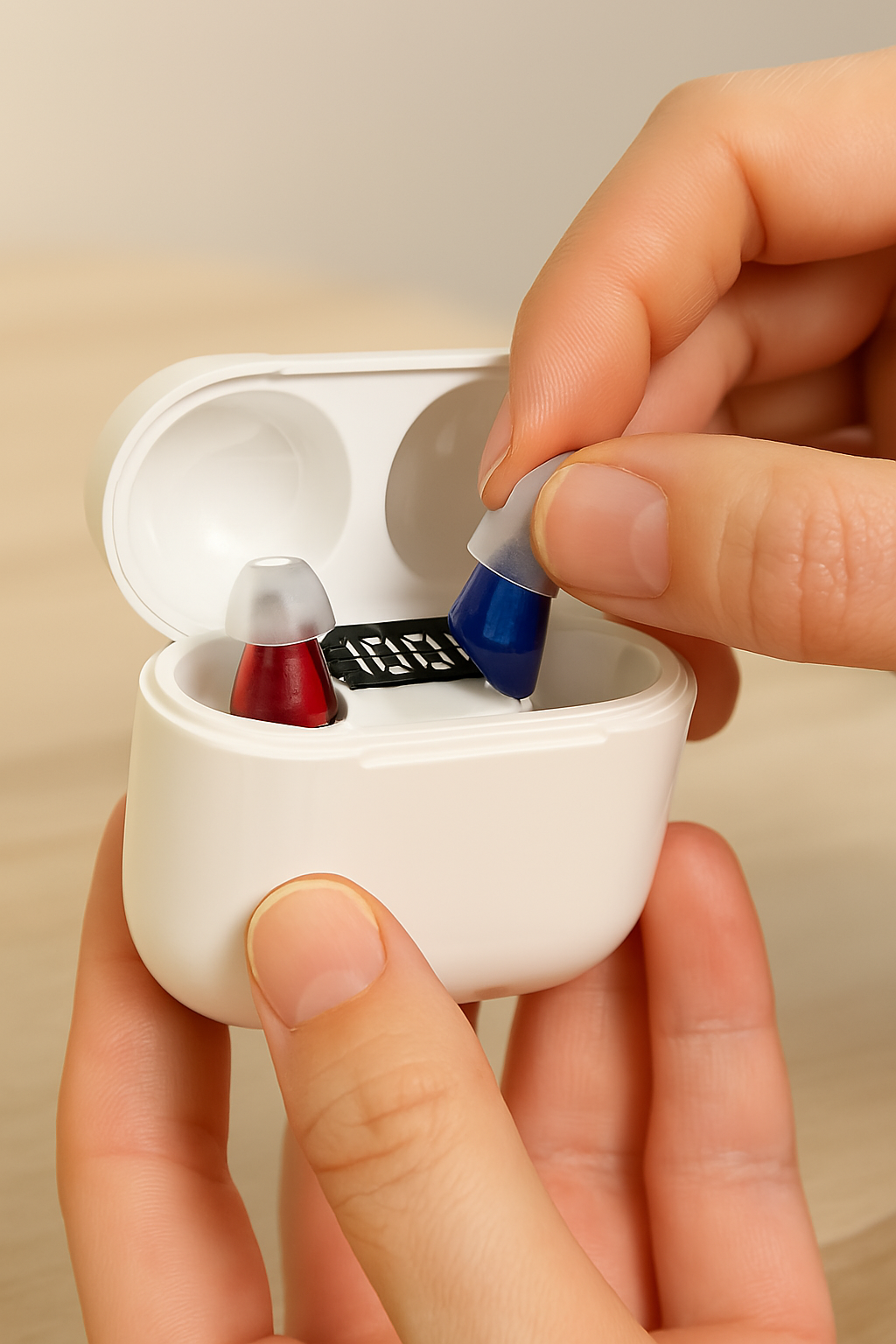 AureaSilk Usynligt Genopladeligt In-Ear Høreapparat Til Klare Samtaler