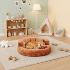 DreamNest - Orthopädisches Hundebett aus Diamant-Samt mit Abnehmbarem Bezug und Rutschfester Unterseite 2