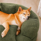 Orthopedic Donut Dog Bed made of Diamond Velvet for Maximum Comfort