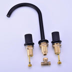 Caelis dubbele hendel wastafelkraan met honingraatuitloop