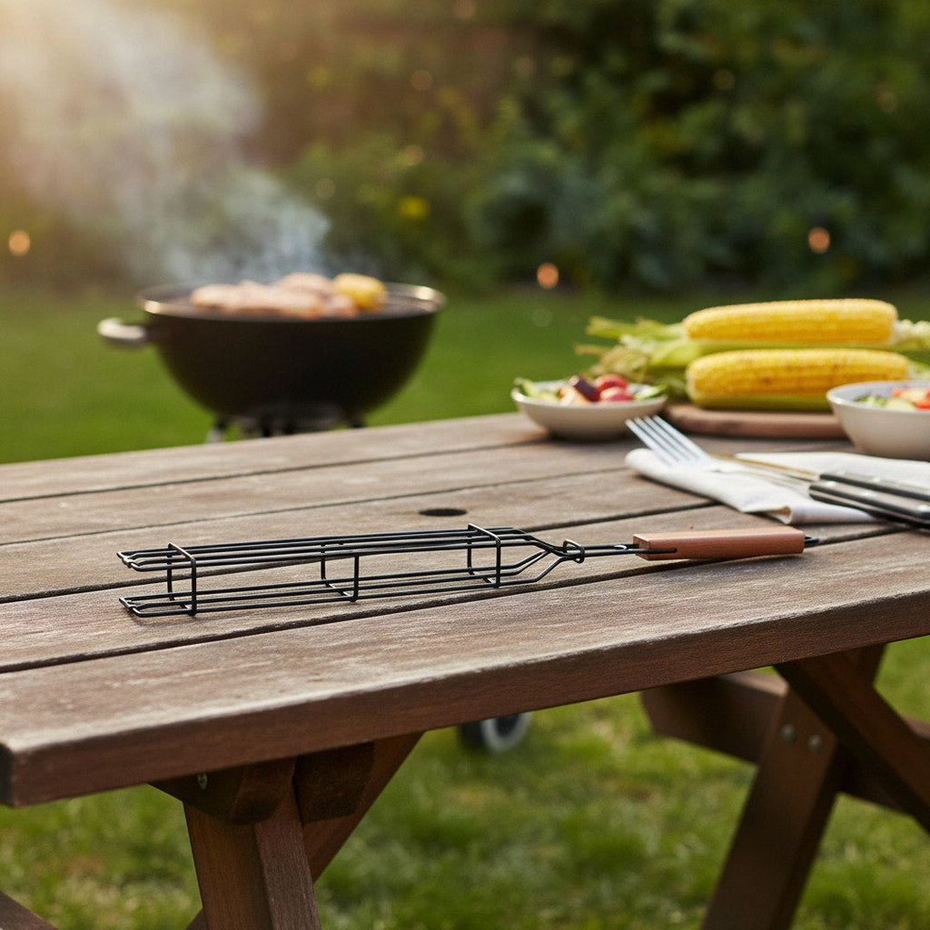 EasyGrill Nonstick Grill med sikker låg til perfekte resultater