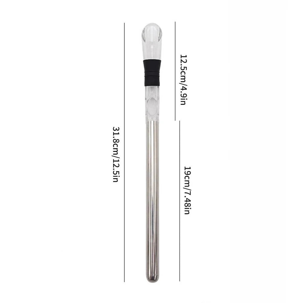 Stainless Steel Cooling Rod with Aeration for Perfect Wine Enjoyment