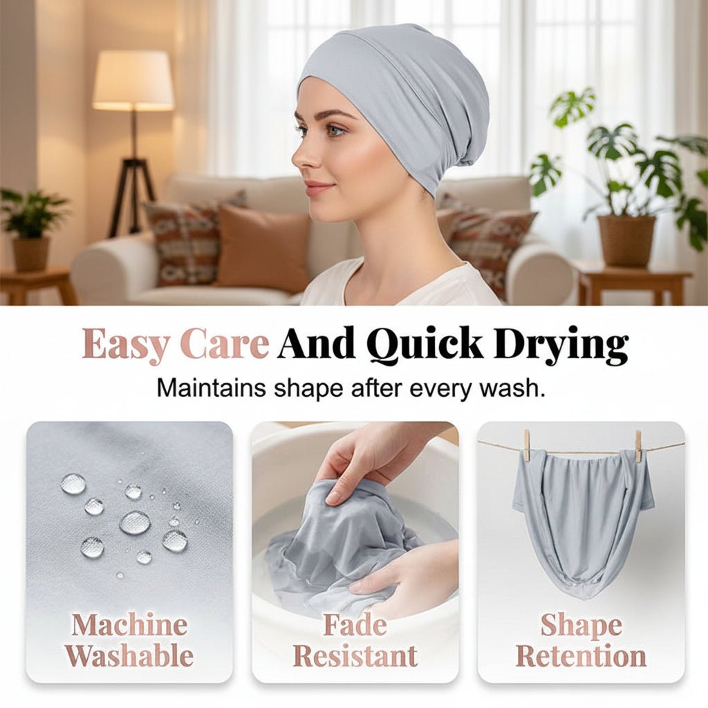 Elegant Women's Turban Cap Made of Milk Silk for Comfort and Style