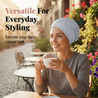 Elegant Women's Turban Cap Made of Milk Silk for Comfort and Style