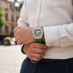 Elegante Herren Uhr Tonneau mit Strassverzierung – Hochwertige Armbanduhr für jeden Anlass 2