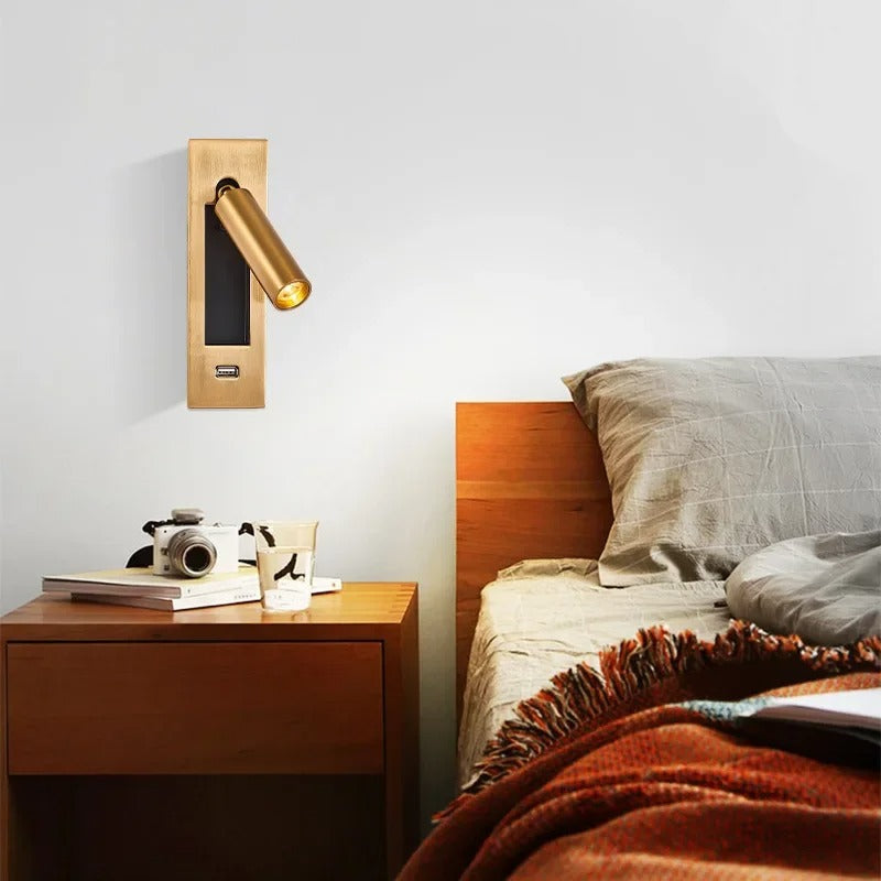 Eingelassene Nachttisch-Wandlampe