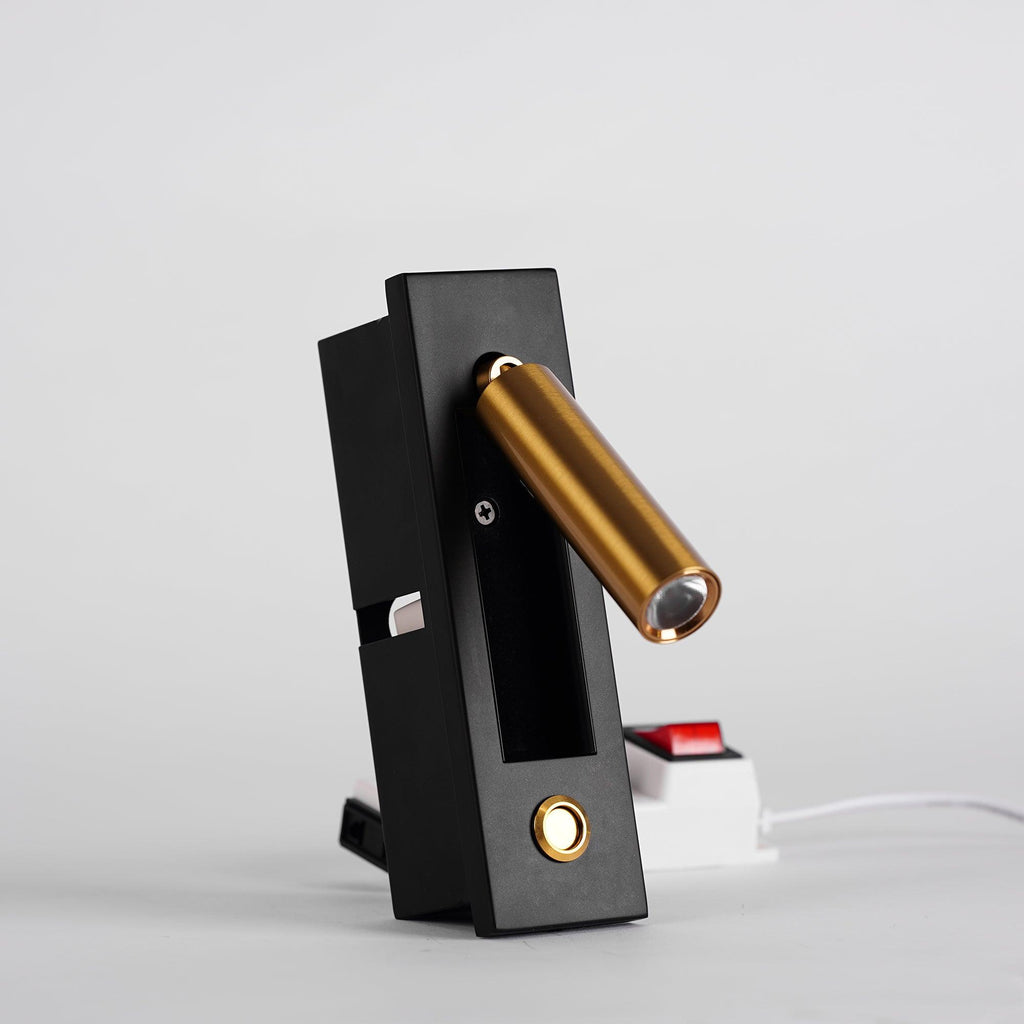 VeraLume veggmontert sengebordslampe med leselys