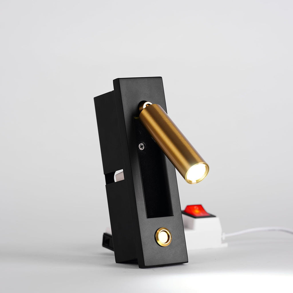 VeraLume veggmontert sengebordslampe med leselys