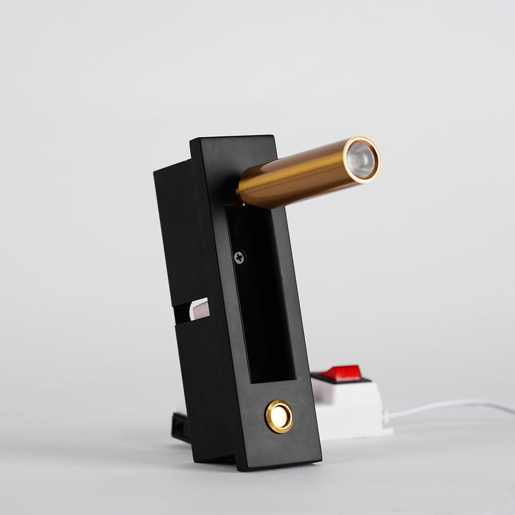 VeraLume veggmontert sengebordslampe med leselys