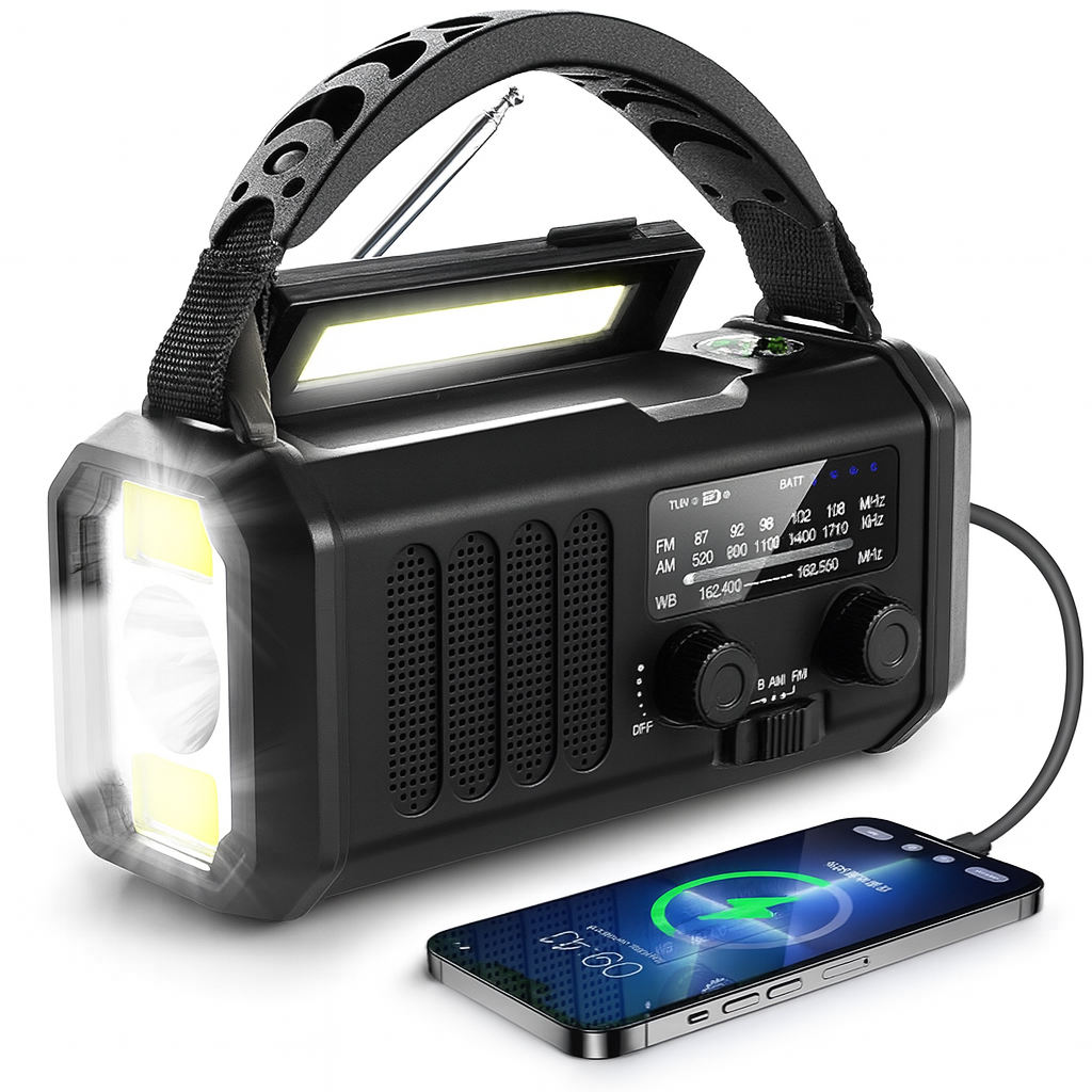 Radio d'urgence Prepper 10 000 mAh solaire Emergency Wave