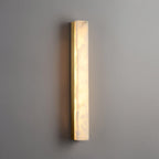 Lyra Pirinç Alabaster Duvar Lambası Yatak Odası için Modern Dikey