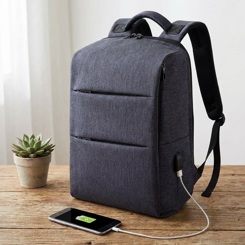 Water-Resistant Laptop Backpack With Padded Straps And Laptop Compartment
