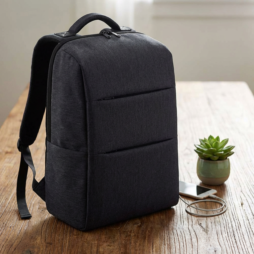 Water-Resistant Laptop Backpack With Padded Straps And Laptop Compartment