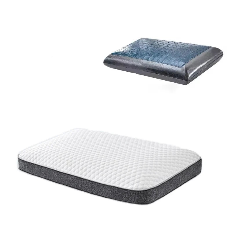 Ergonomisches Gel-Kühlkissen aus Bambuskohle & Memory-Schaum für Optimalen Schlaf 0